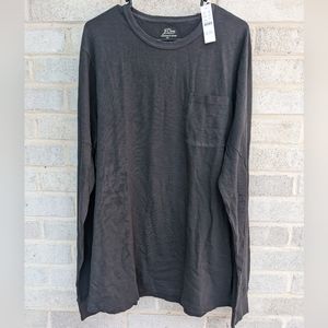 NWT J. Crew men's long sleeve garment dyed T-shirt Tall XL